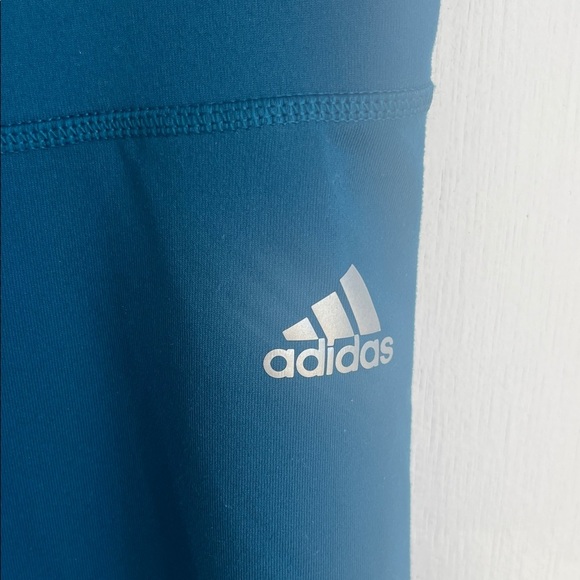 Adidas Deep Blue Leggings Size Medium (12/14) - Picture 3 of 5